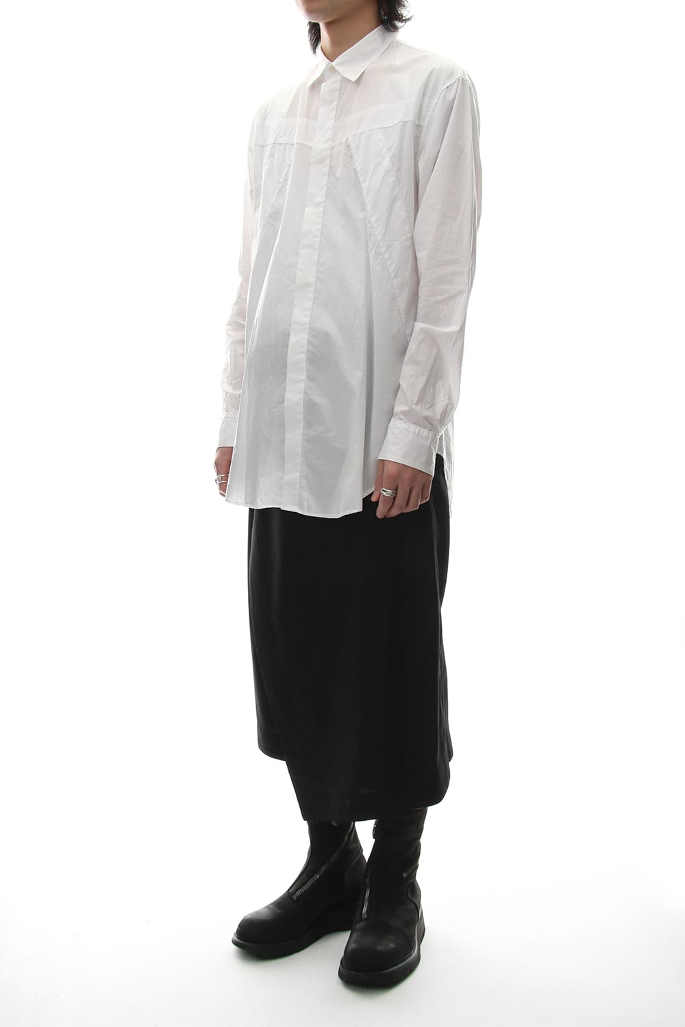 SEAMED SHIRT White