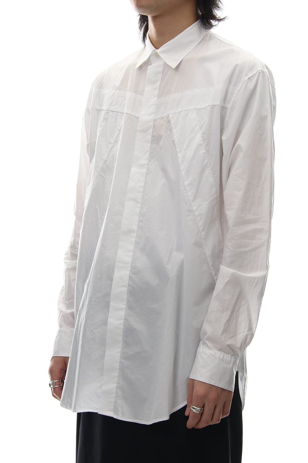 SEAMED SHIRT White