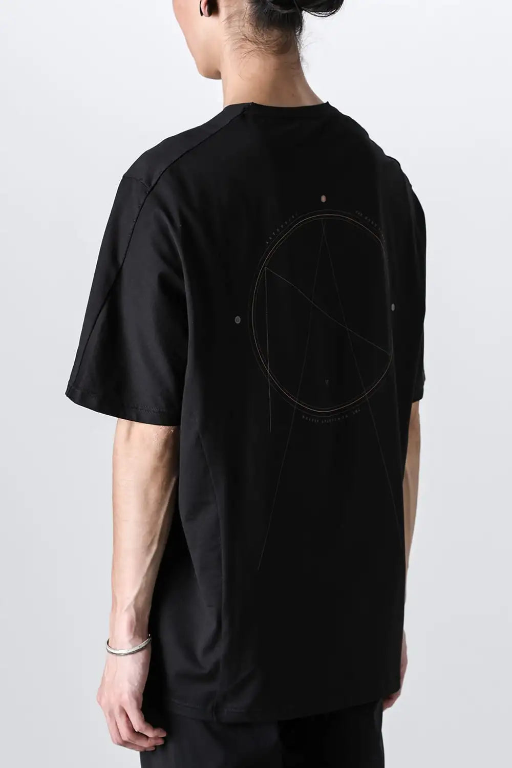 Short sleeve astronomy print C Black