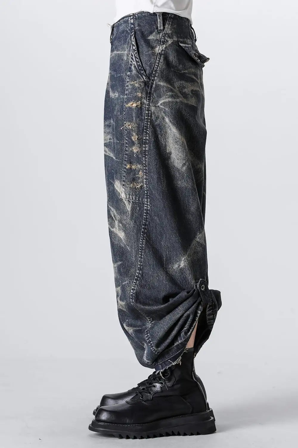 10oz Breach Wide Denim Pants Indigo