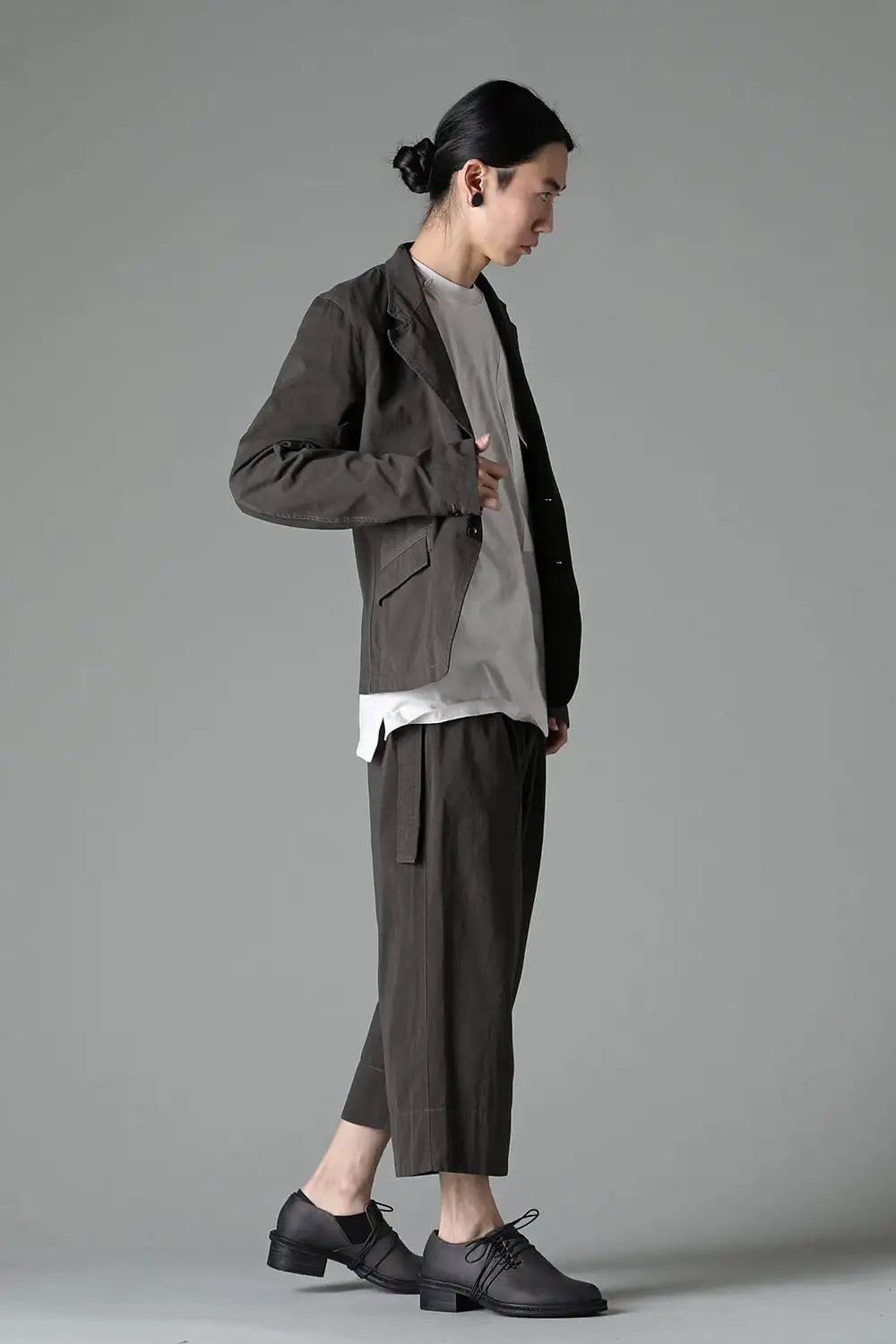 Dry Cotton Wide-Cropped Pants  Olive Drab