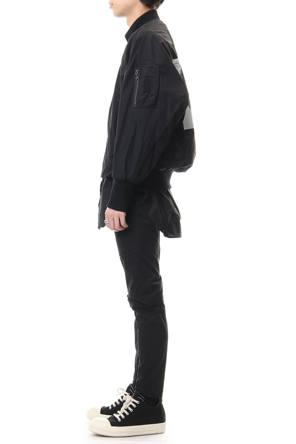 PRINT MA-1 JACKET Black