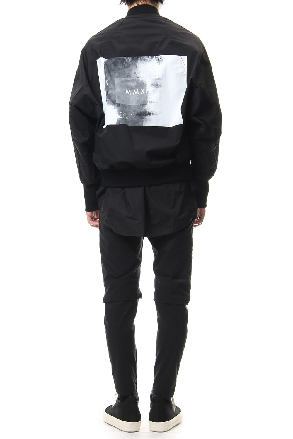 PRINT MA-1 JACKET Black
