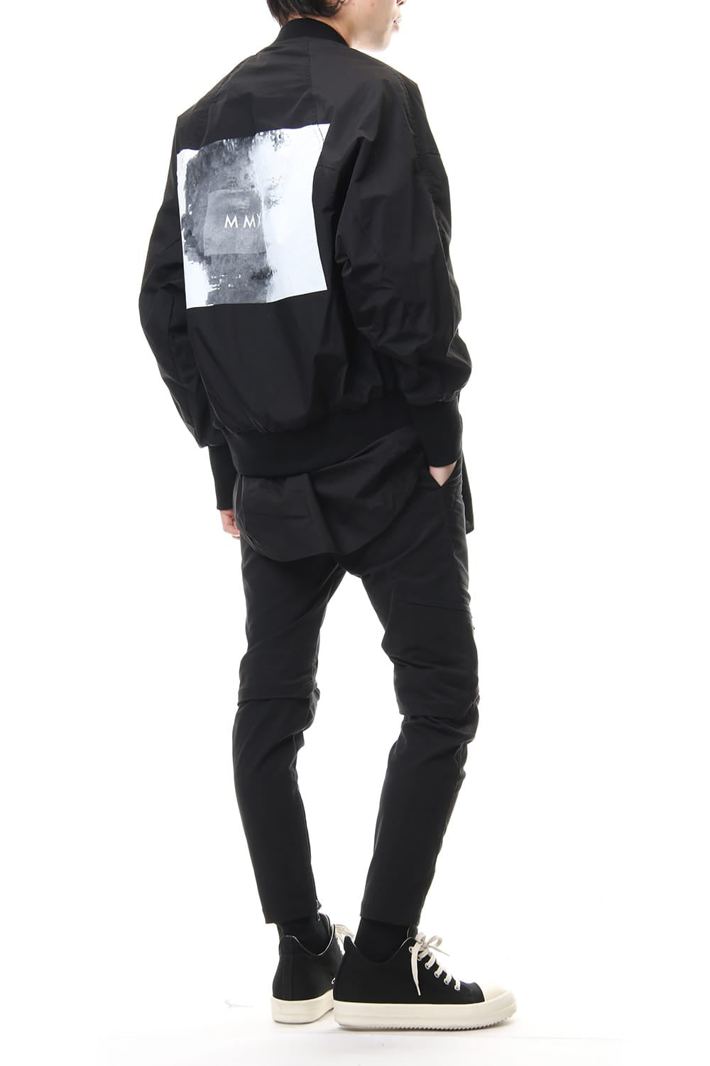 PRINT MA-1 JACKET Black