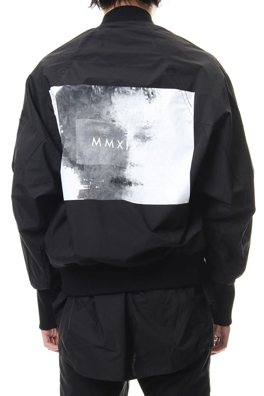 PRINT MA-1 JACKET Black
