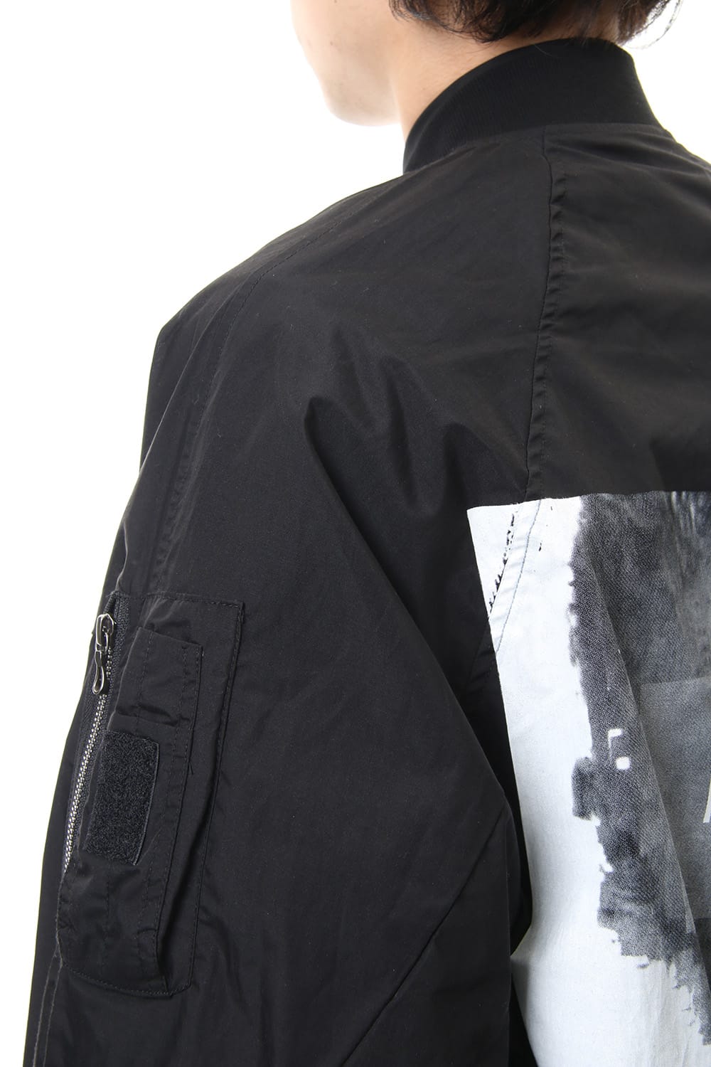 PRINT MA-1 JACKET Black