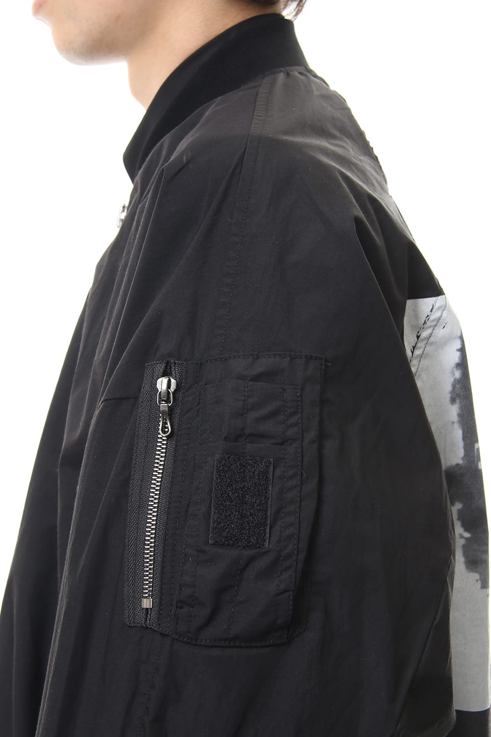 PRINT MA-1 JACKET Black