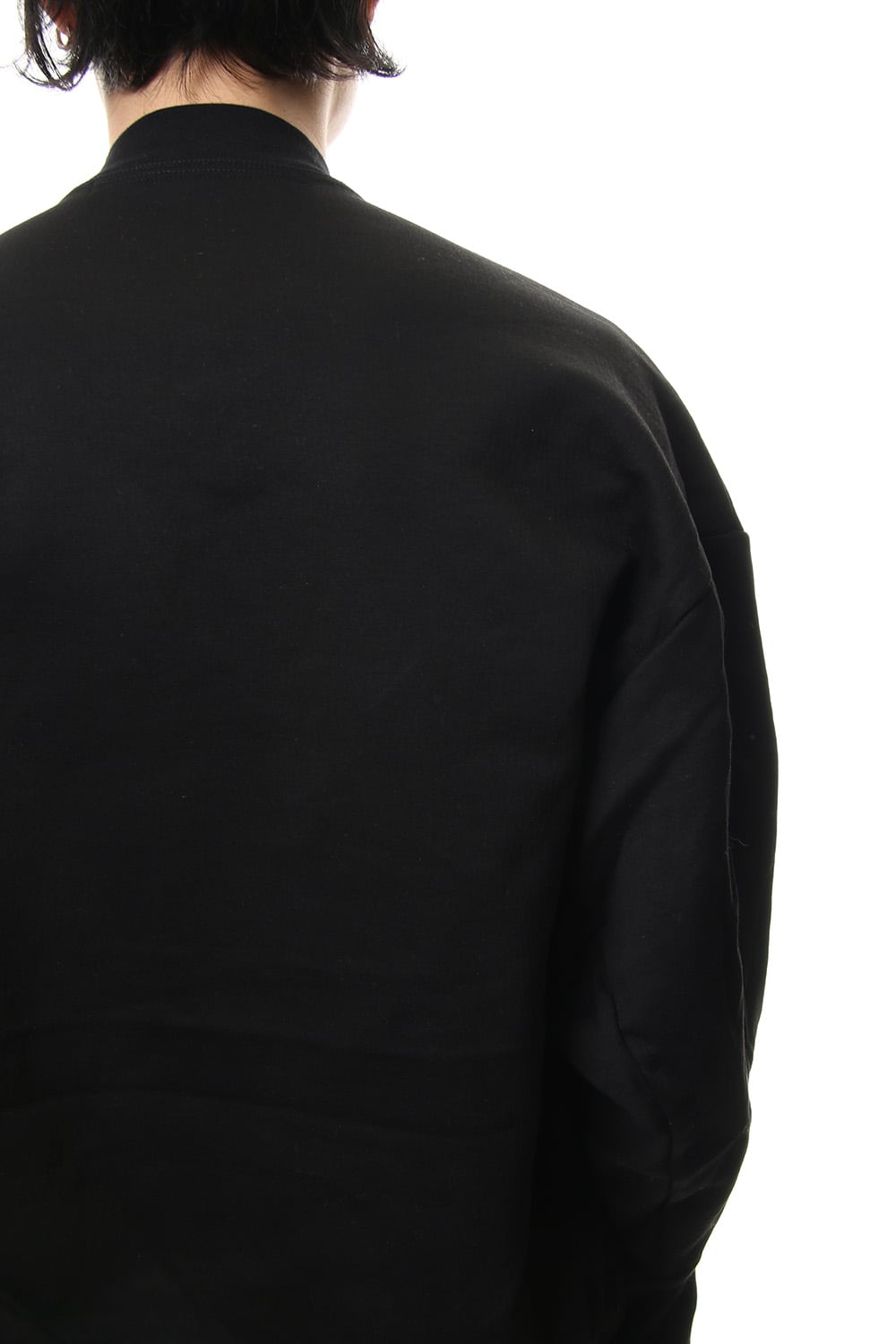 SEAMED SLEEVE PRINT SWEATSHIRT Black