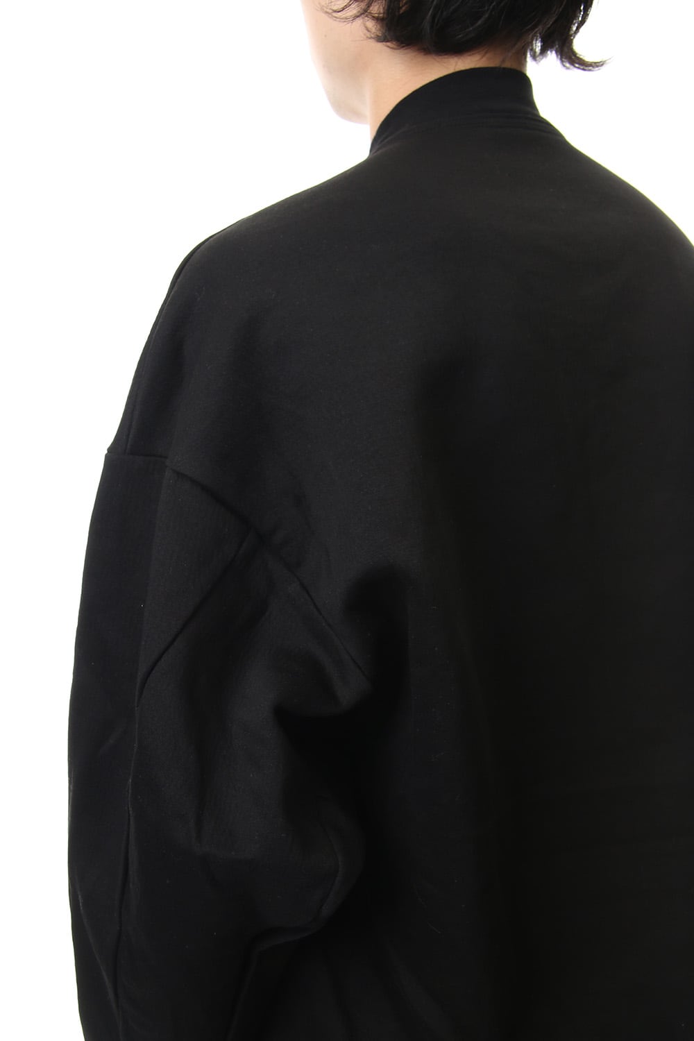 SEAMED SLEEVE PRINT SWEATSHIRT Black