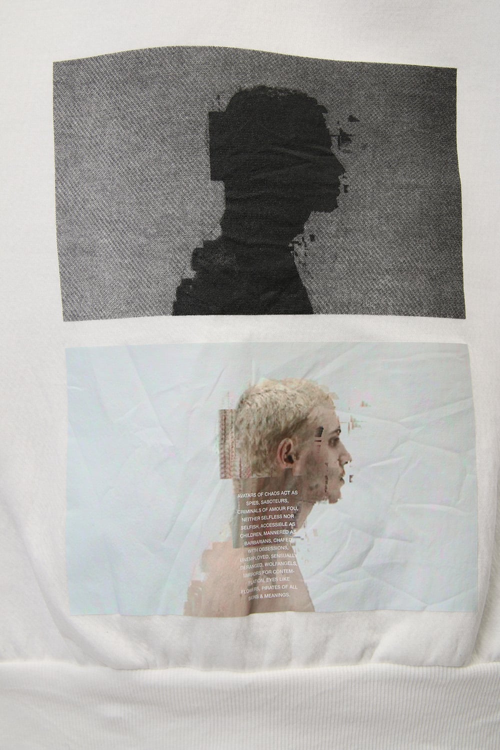 SEAMED SLEEVE PRINT SWEATSHIRT Off