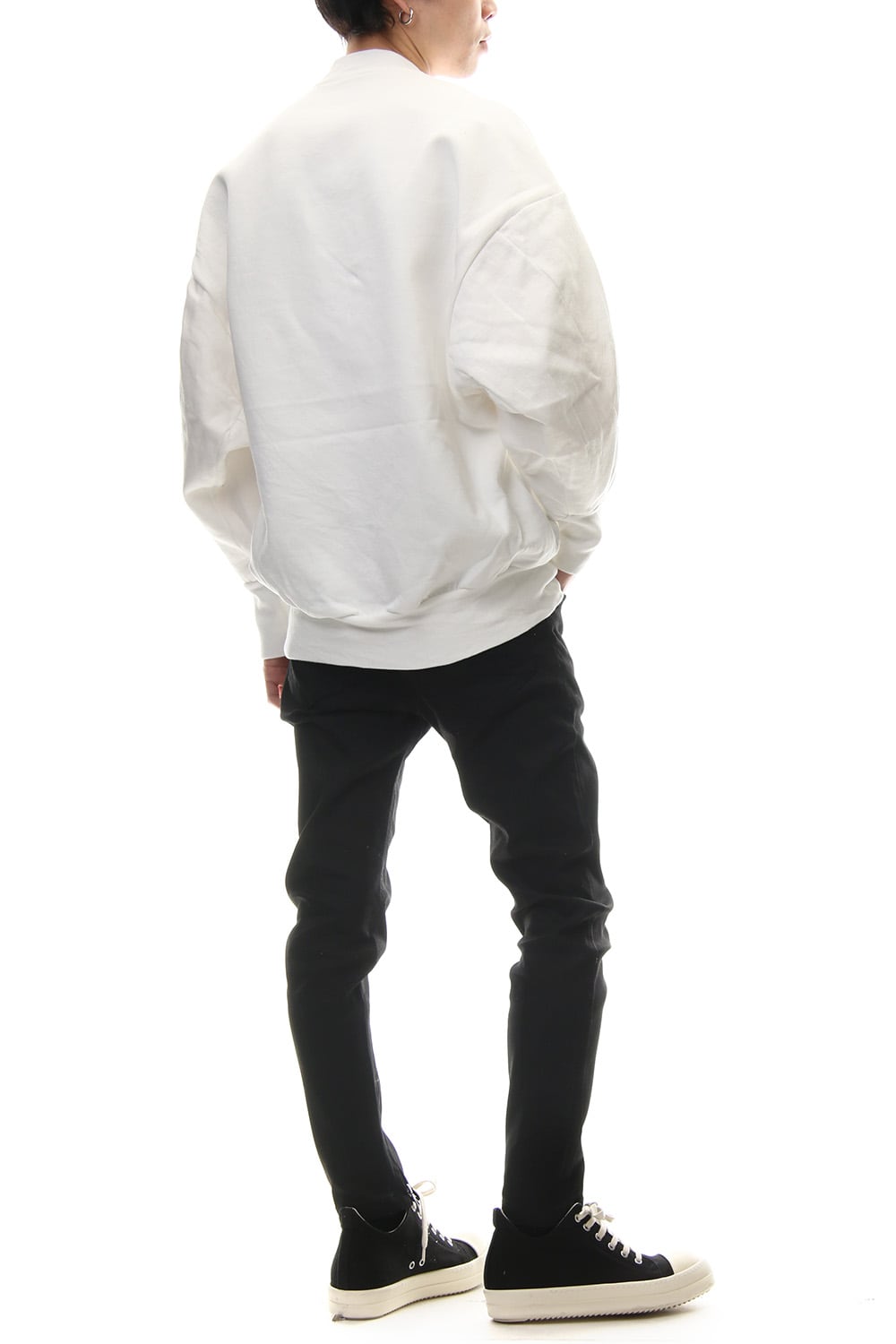 SEAMED SLEEVE PRINT SWEATSHIRT Off