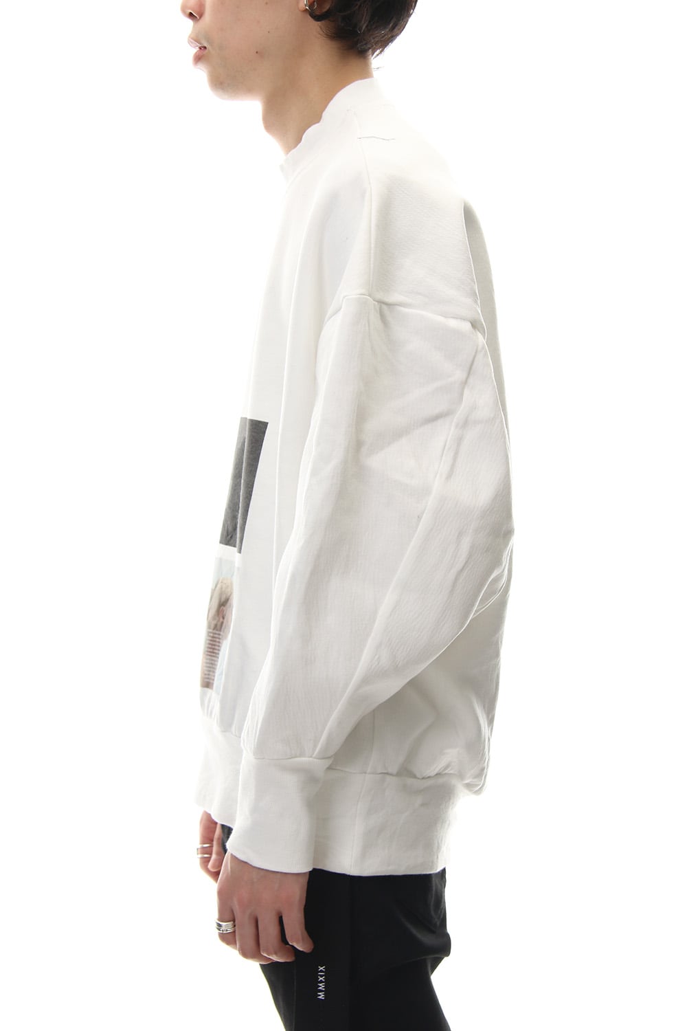 SEAMED SLEEVE PRINT SWEATSHIRT Off