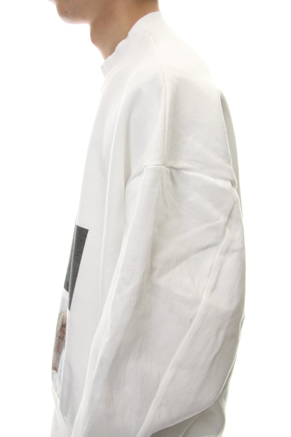 SEAMED SLEEVE PRINT SWEATSHIRT Off