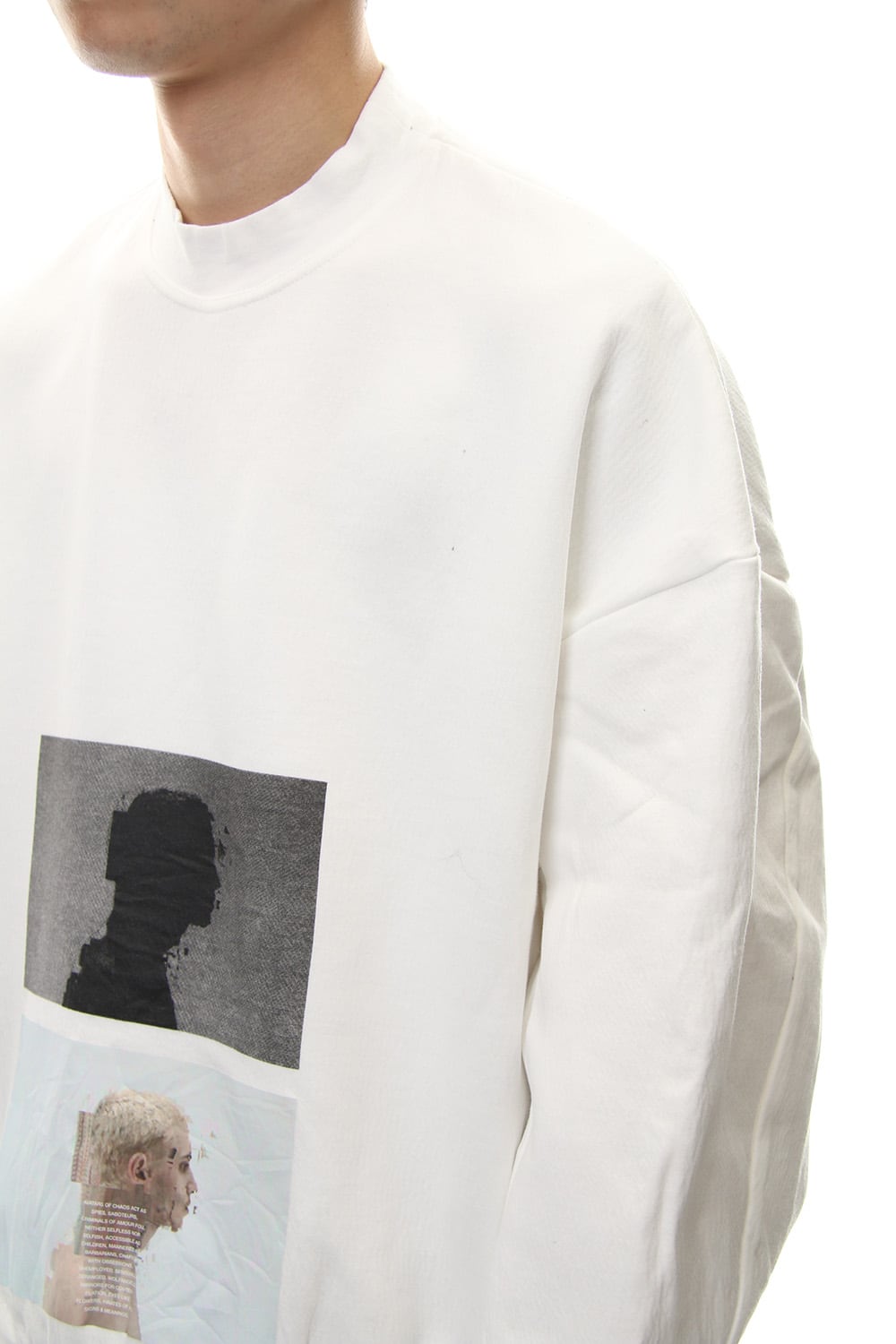 SEAMED SLEEVE PRINT SWEATSHIRT Off