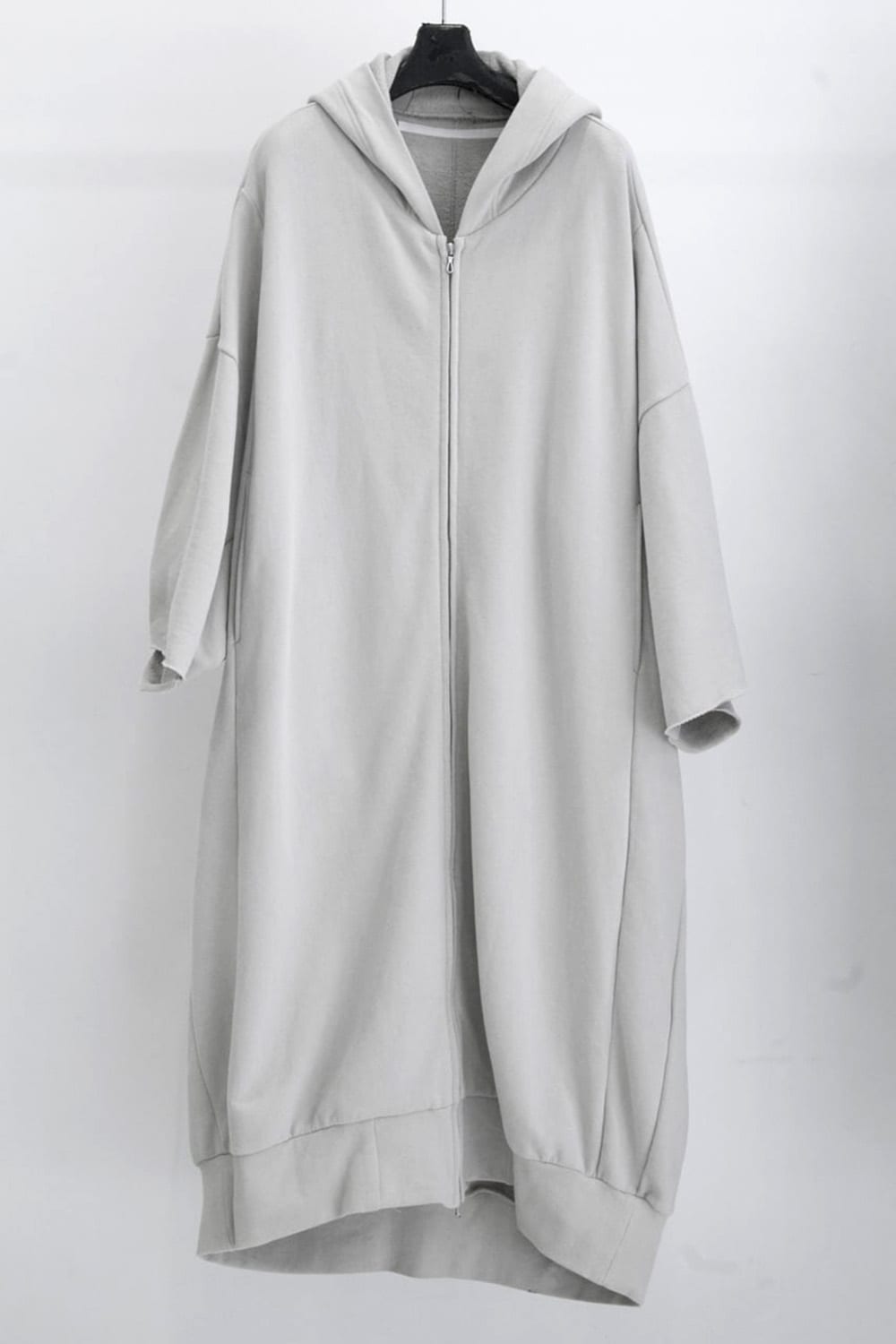 PRINT EXTRA BIG ZIP HOODIE Beige