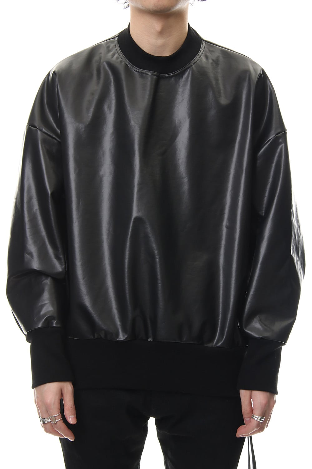 SEAMED SLEEVE BONDING SHIRT Black