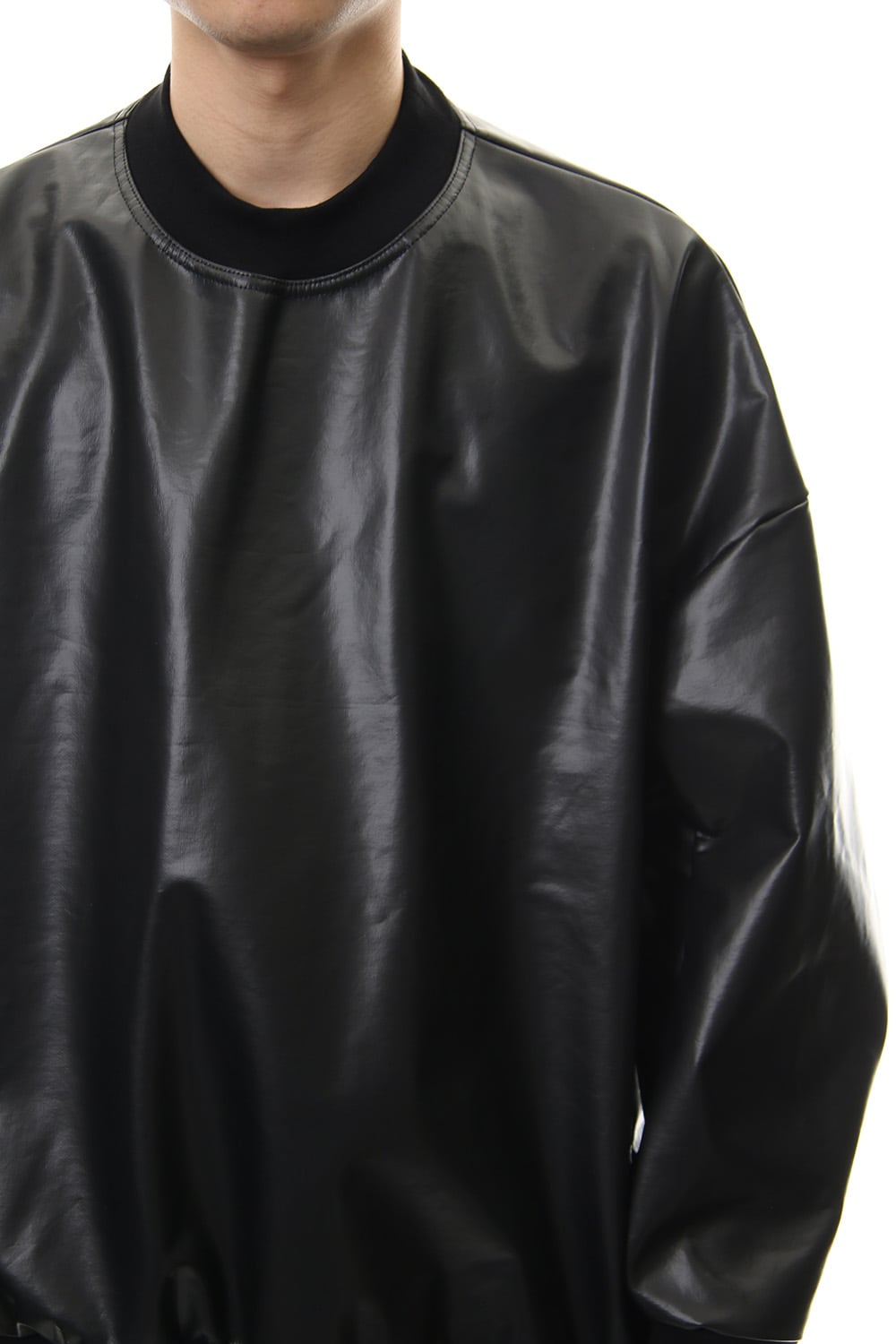 SEAMED SLEEVE BONDING SHIRT Black