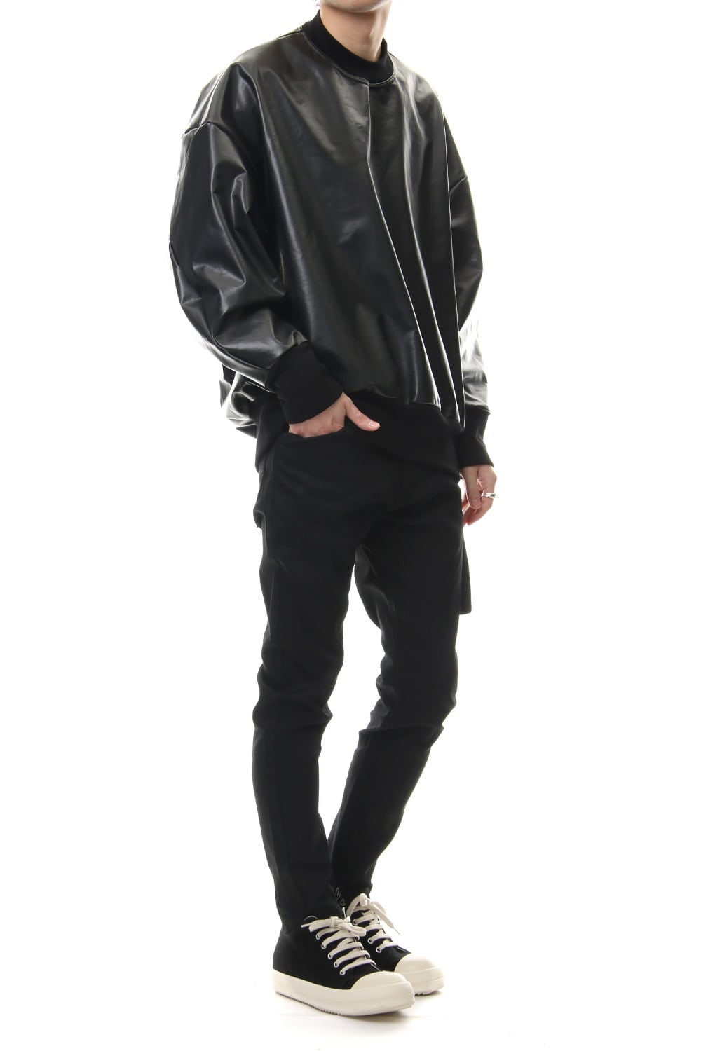 SEAMED SLEEVE BONDING SHIRT Black