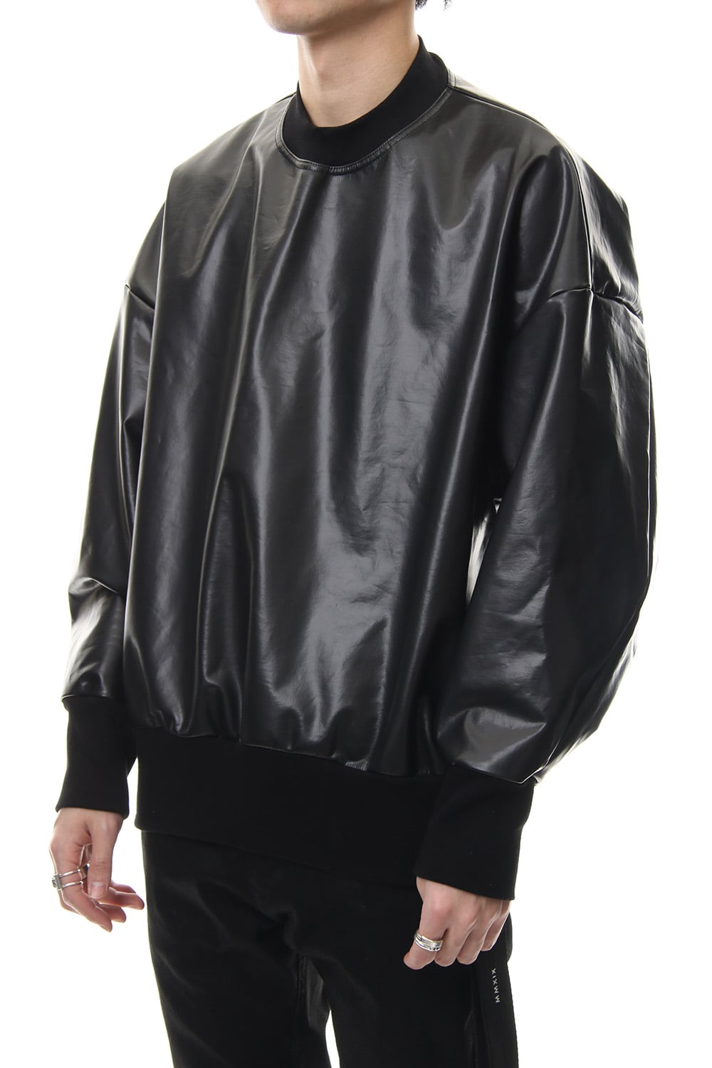 SEAMED SLEEVE BONDING SHIRT Black