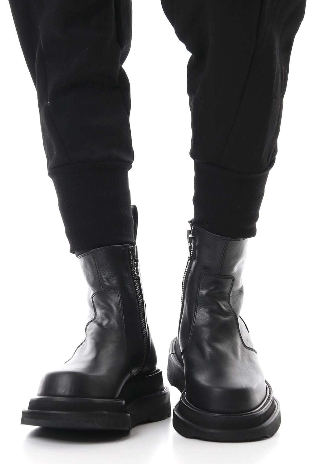 OVERLAYING SIDE ZIP ENGINEER BOOTS