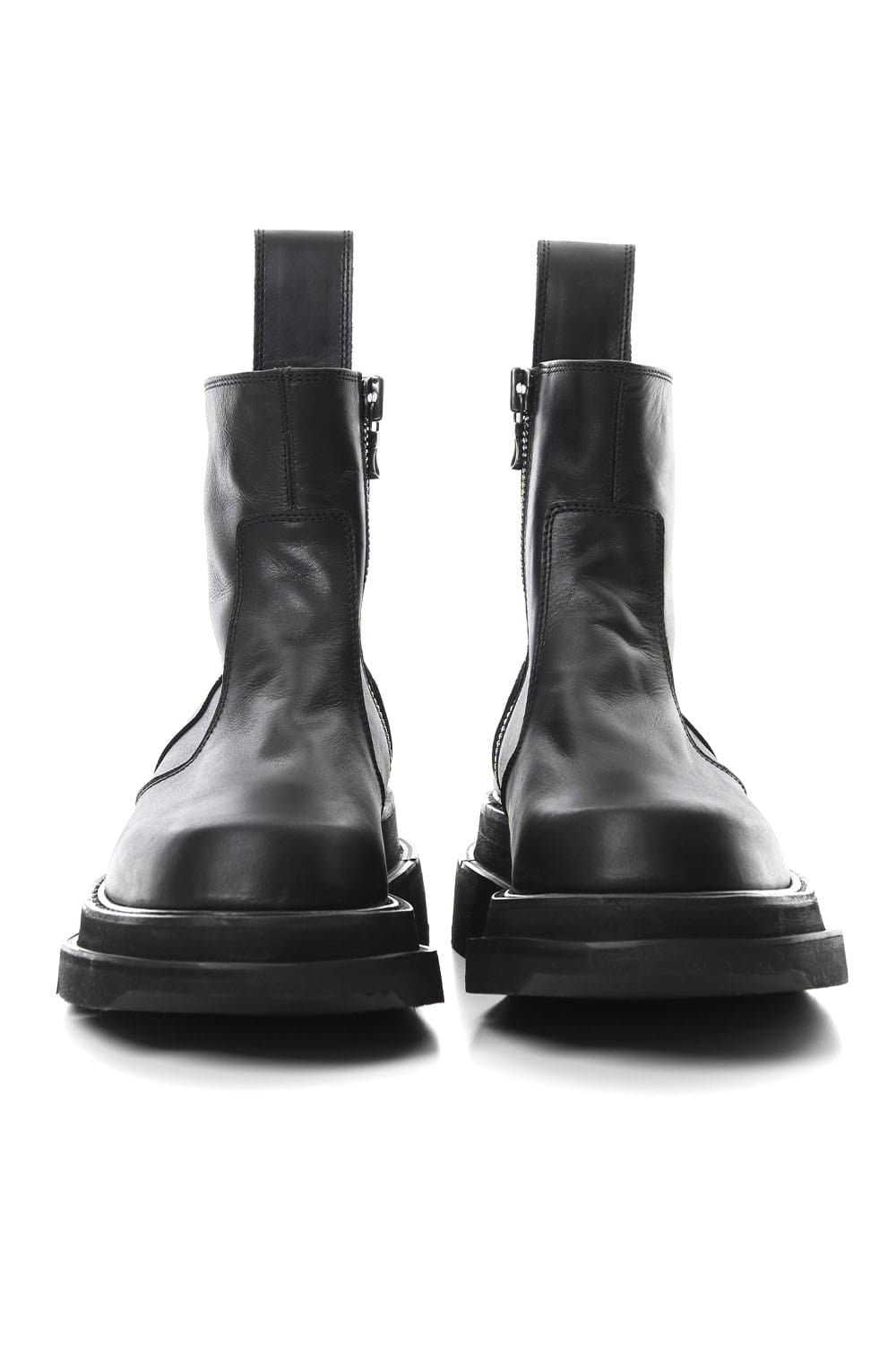 OVERLAYING SIDE ZIP ENGINEER BOOTS