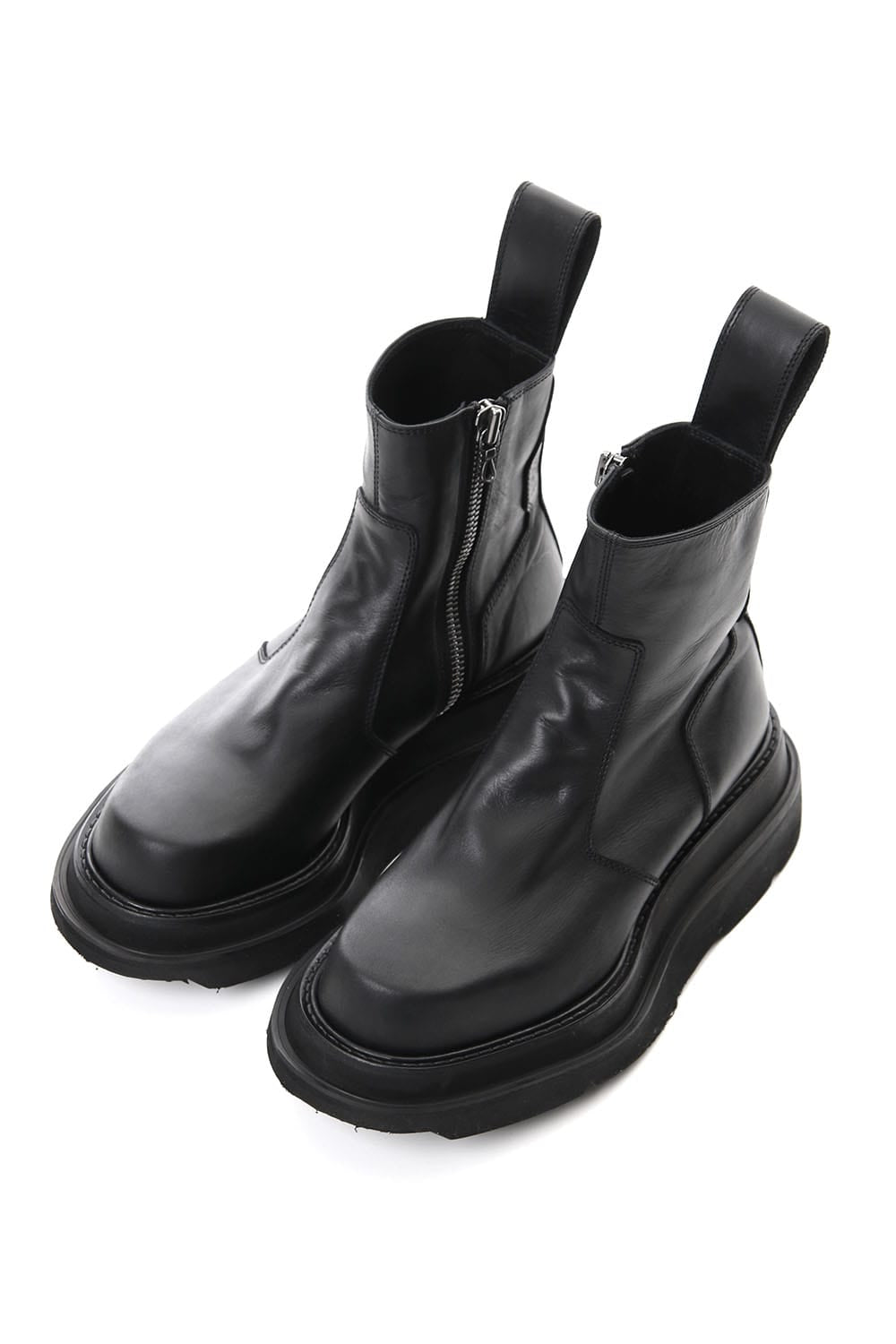 OVERLAYING SIDE ZIP ENGINEER BOOTS