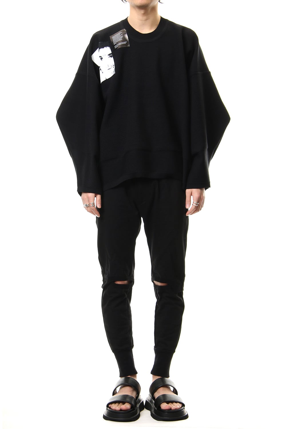 PRINT MIX KNITNG SHIRT