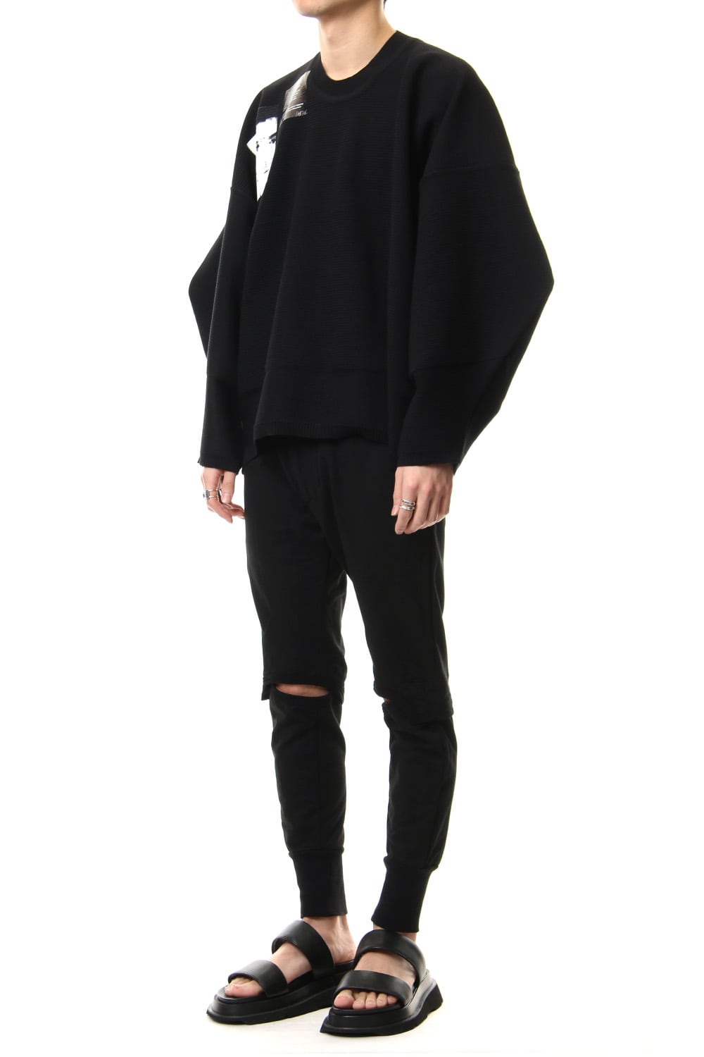 PRINT MIX KNITNG SHIRT