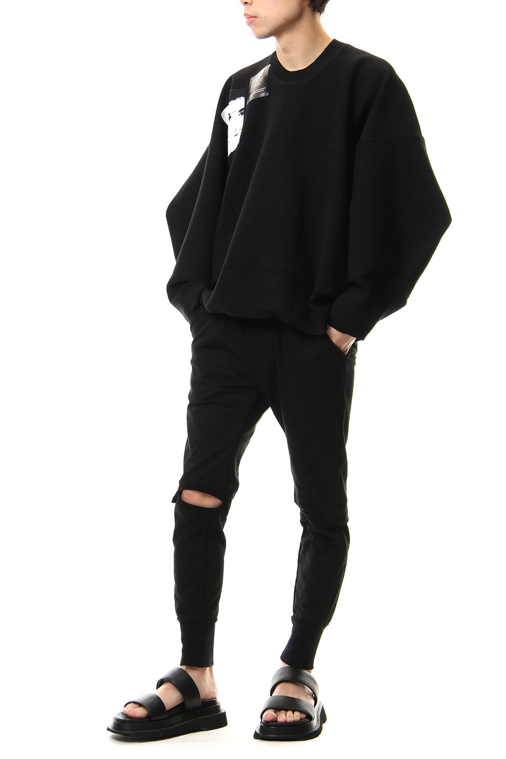 PRINT MIX KNITNG SHIRT