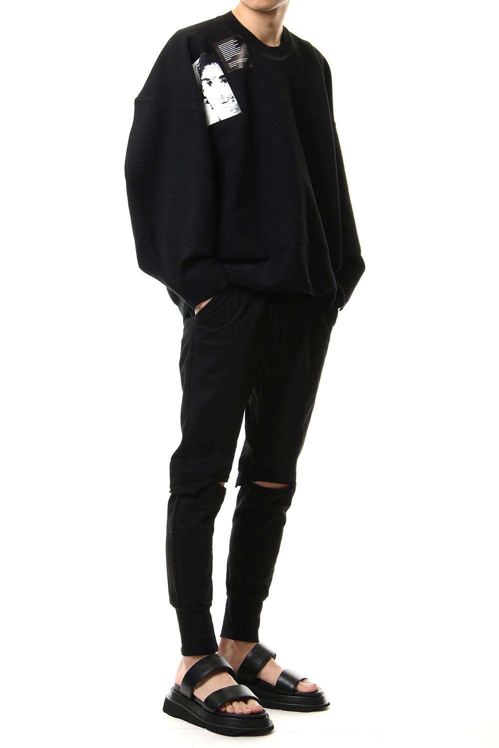 PRINT MIX KNITNG SHIRT