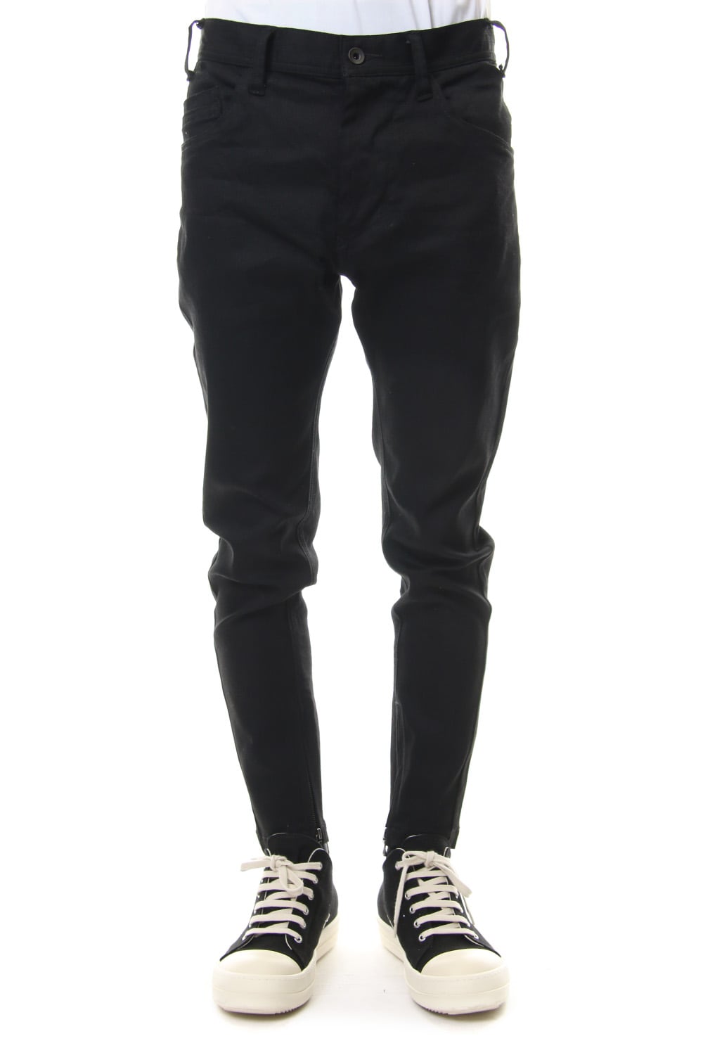 SKINNY HEM ZIP PANTS