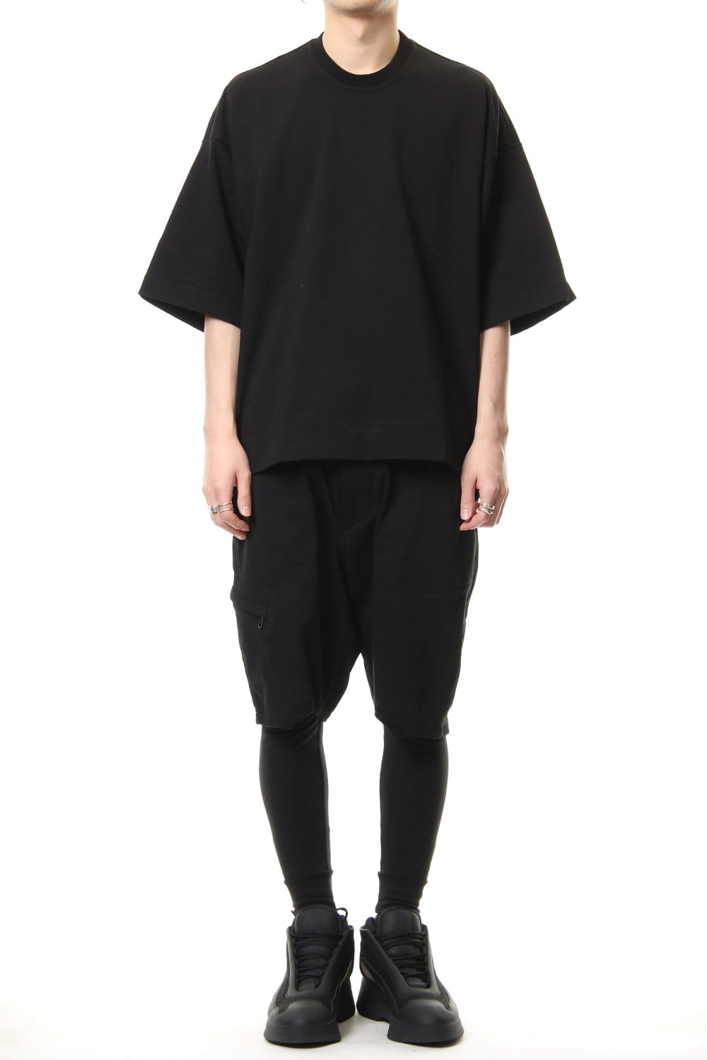 MILITARY LEG POCKET EASY PANTS Black