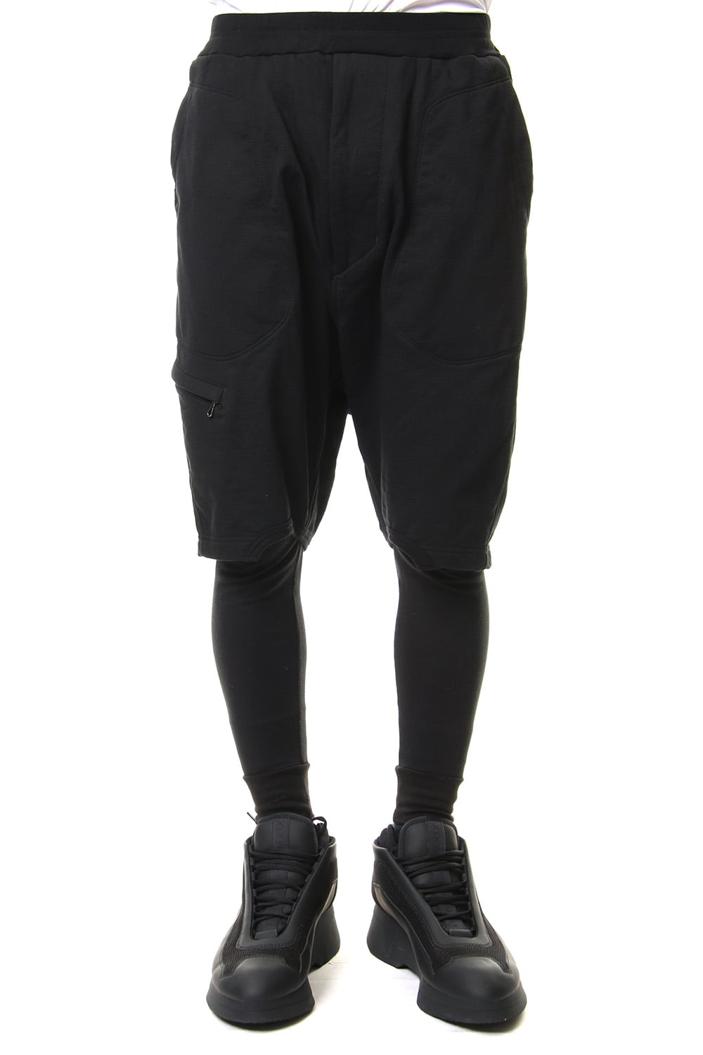 MILITARY LEG POCKET EASY PANTS Black