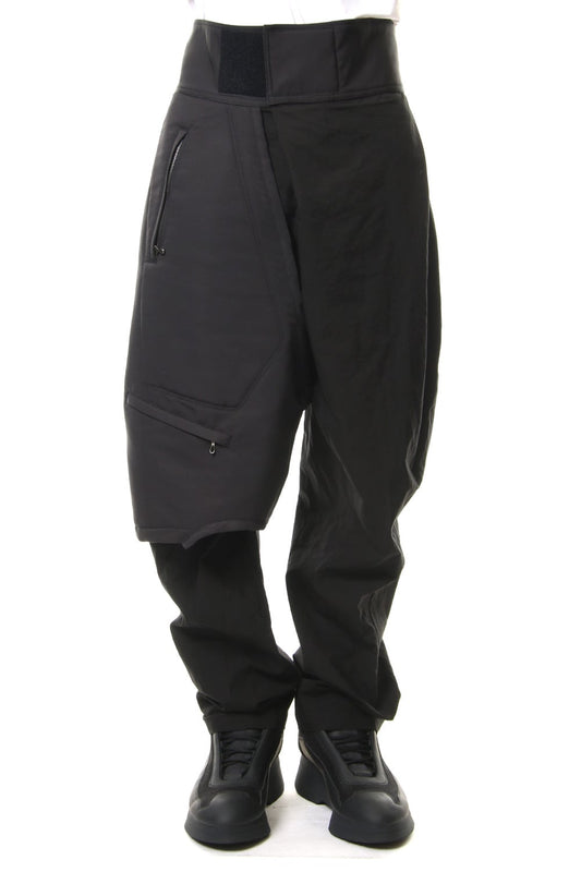 COMBINATION TUCKED BAGGY PANTS