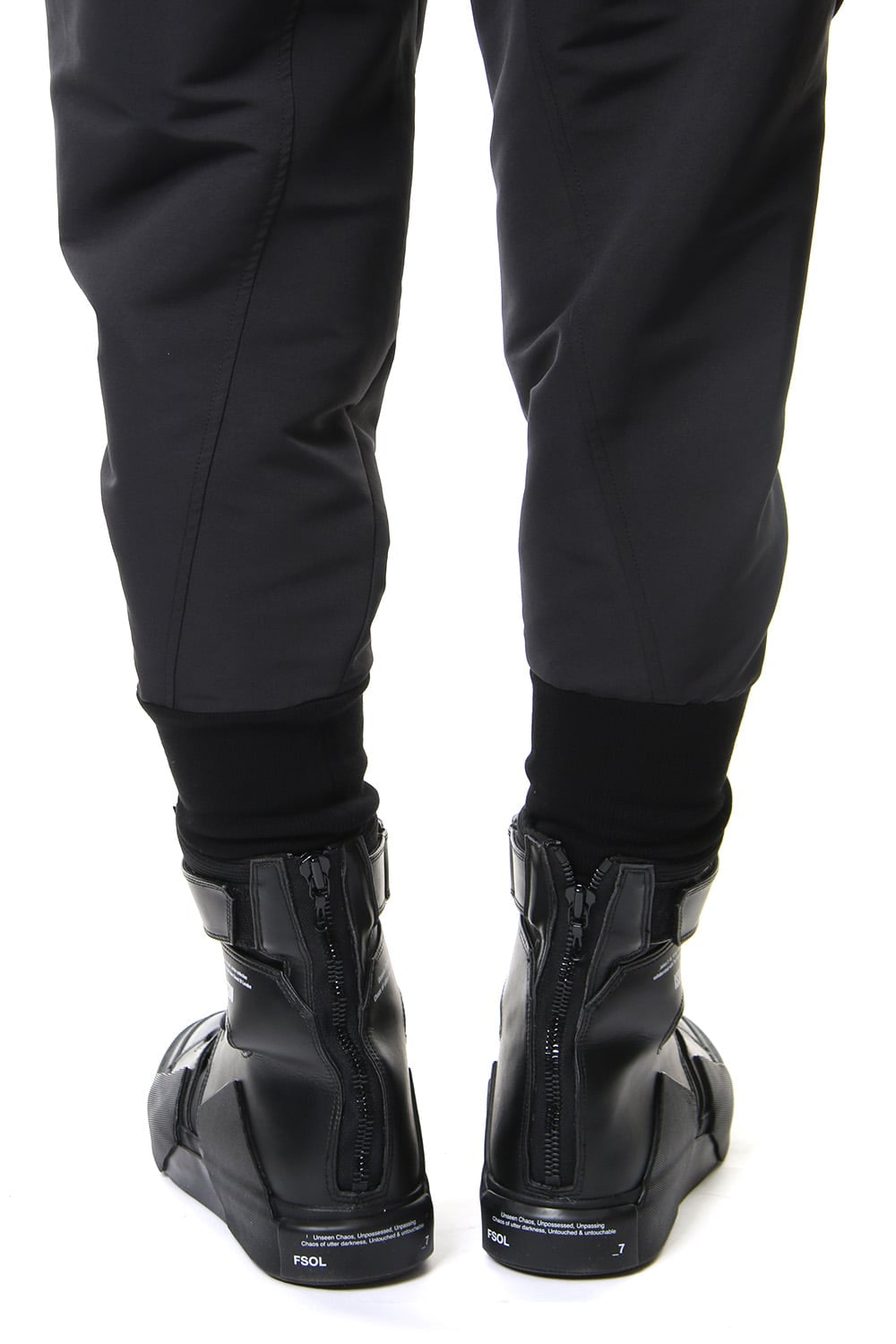 MILITARY LEG POCKET CROPPED PANTS Black