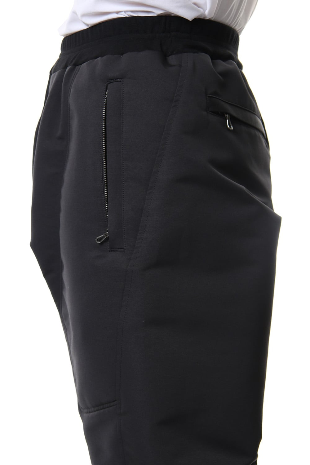 MILITARY LEG POCKET CROPPED PANTS Black