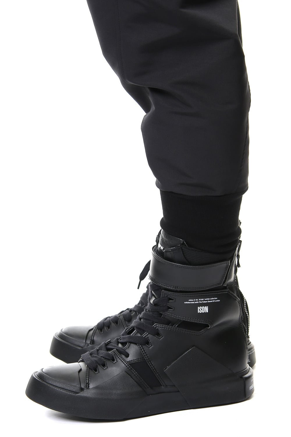 MILITARY LEG POCKET CROPPED PANTS Black