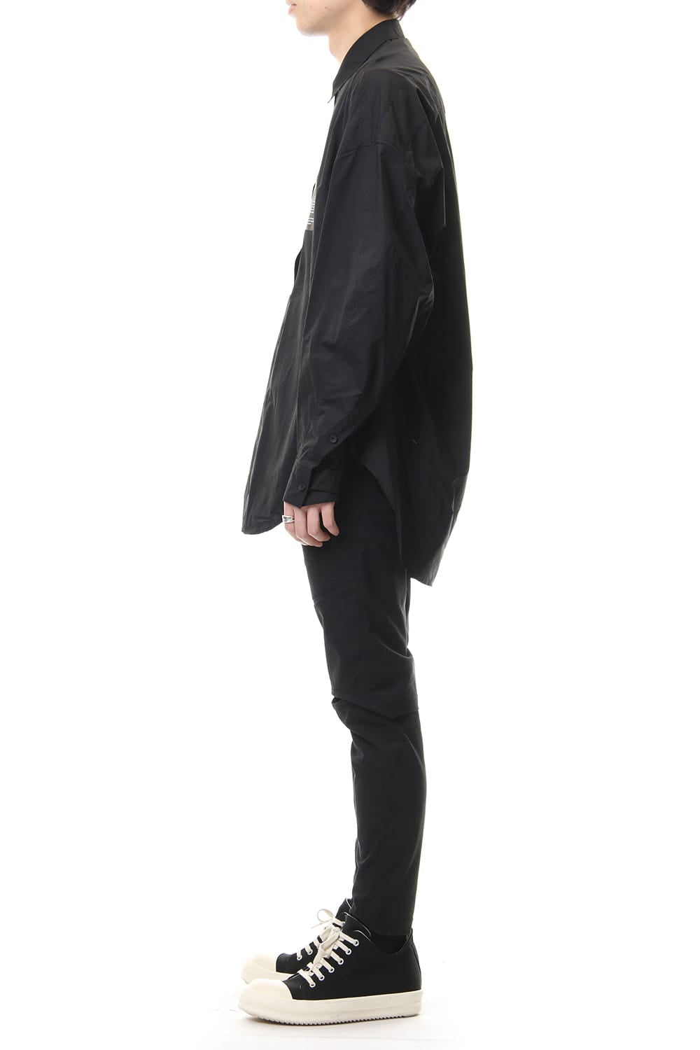 PRINT DROP SHOULDER SHIRT Black