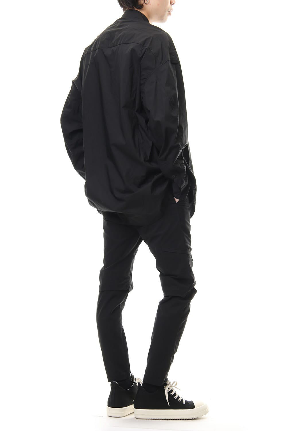 PRINT DROP SHOULDER SHIRT Black