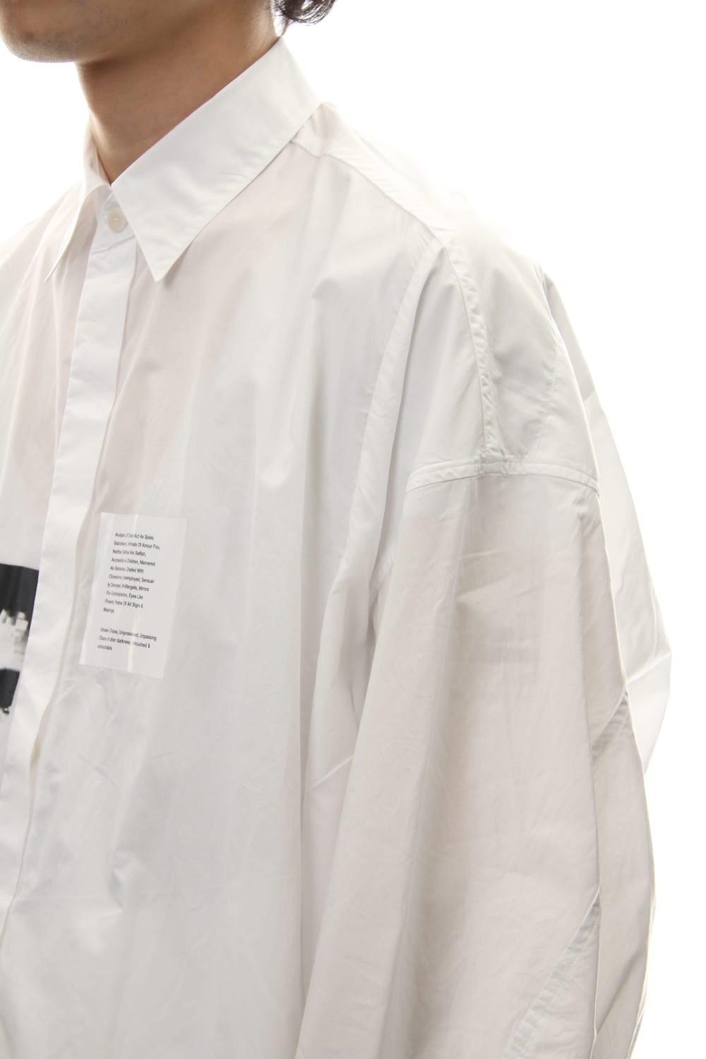 PRINT DROP SHOULDER SHIRT White