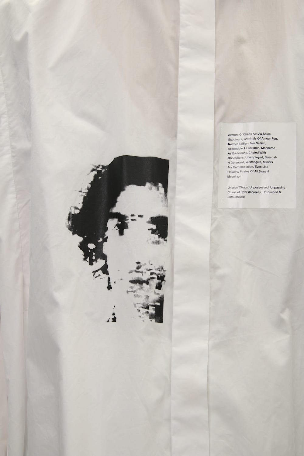 PRINT DROP SHOULDER SHIRT White