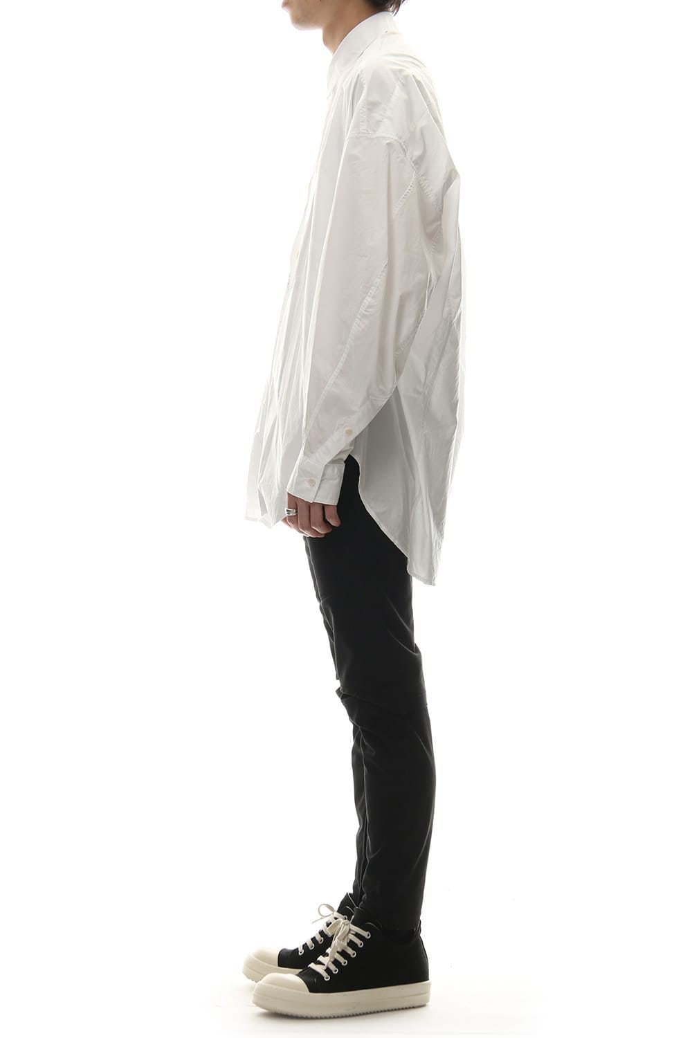 PRINT DROP SHOULDER SHIRT White