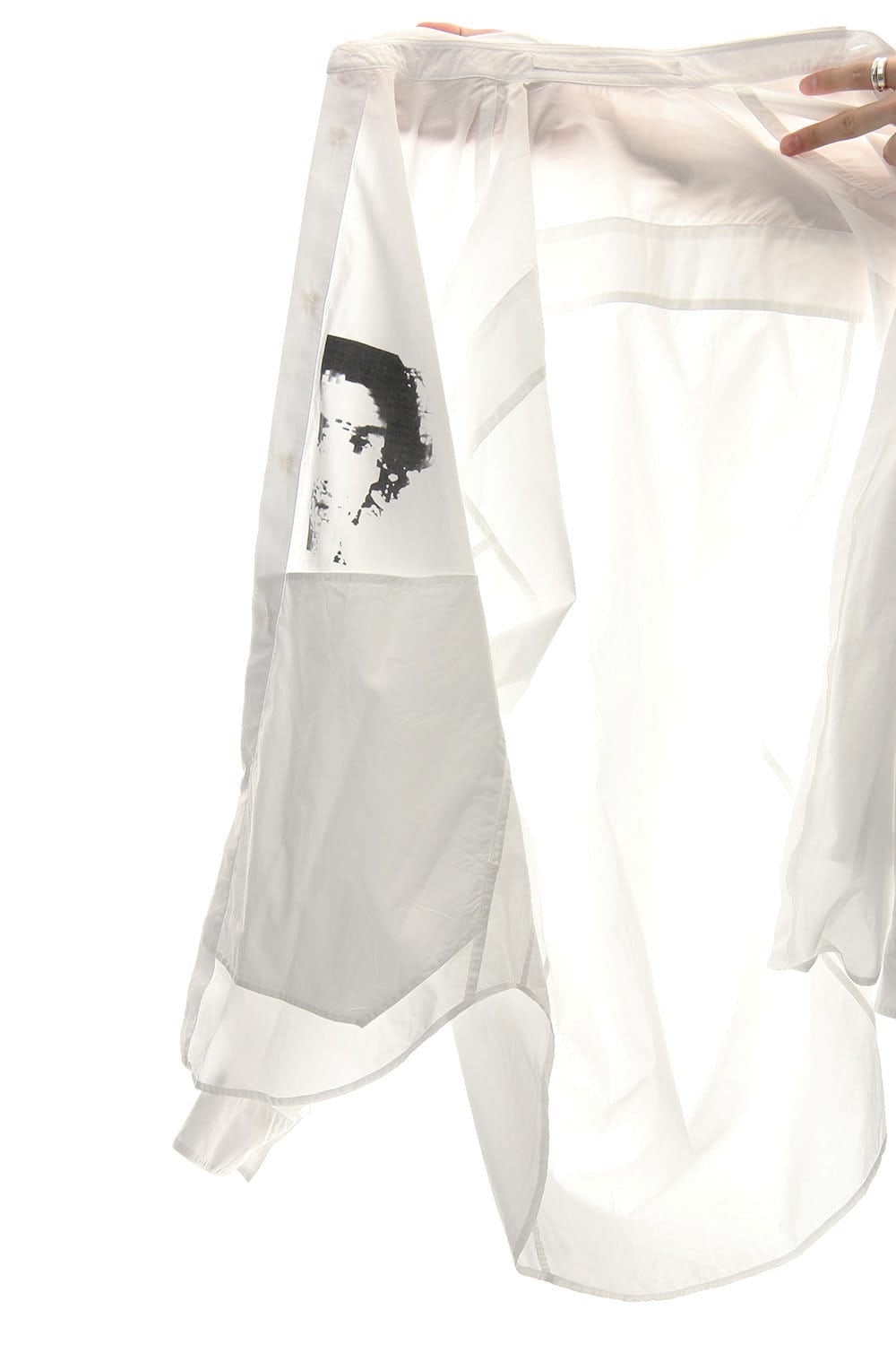 PRINT DROP SHOULDER SHIRT White