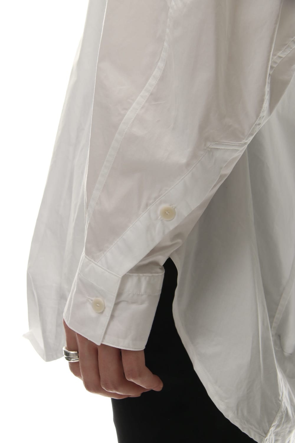 PRINT DROP SHOULDER SHIRT White