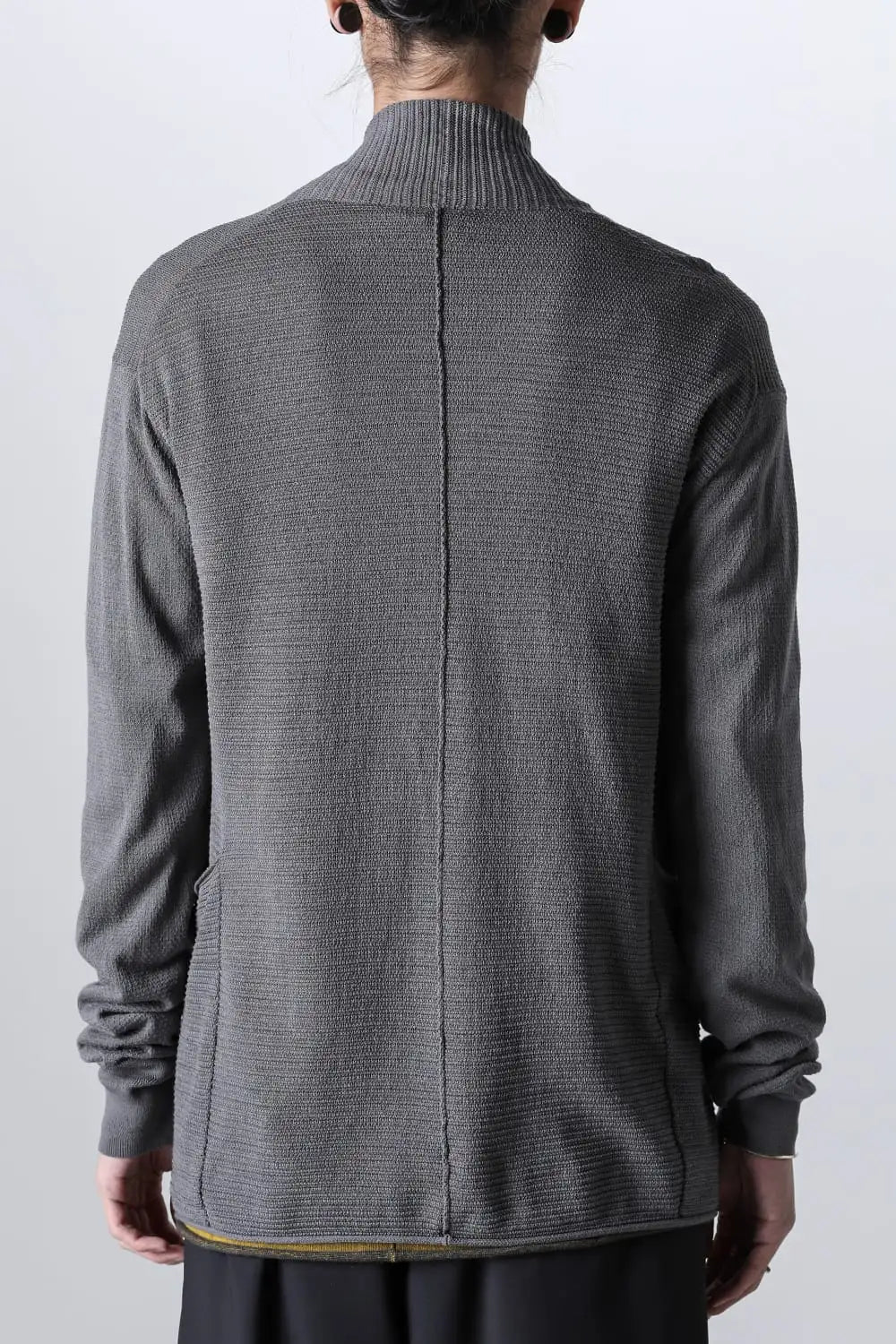 Knit cardigan cotton / linen / silk Gray