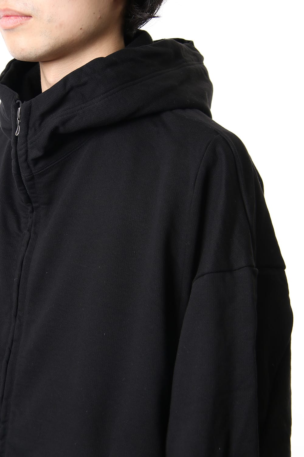 PRINT SEAMED SLEEVE ZIP HOODIE