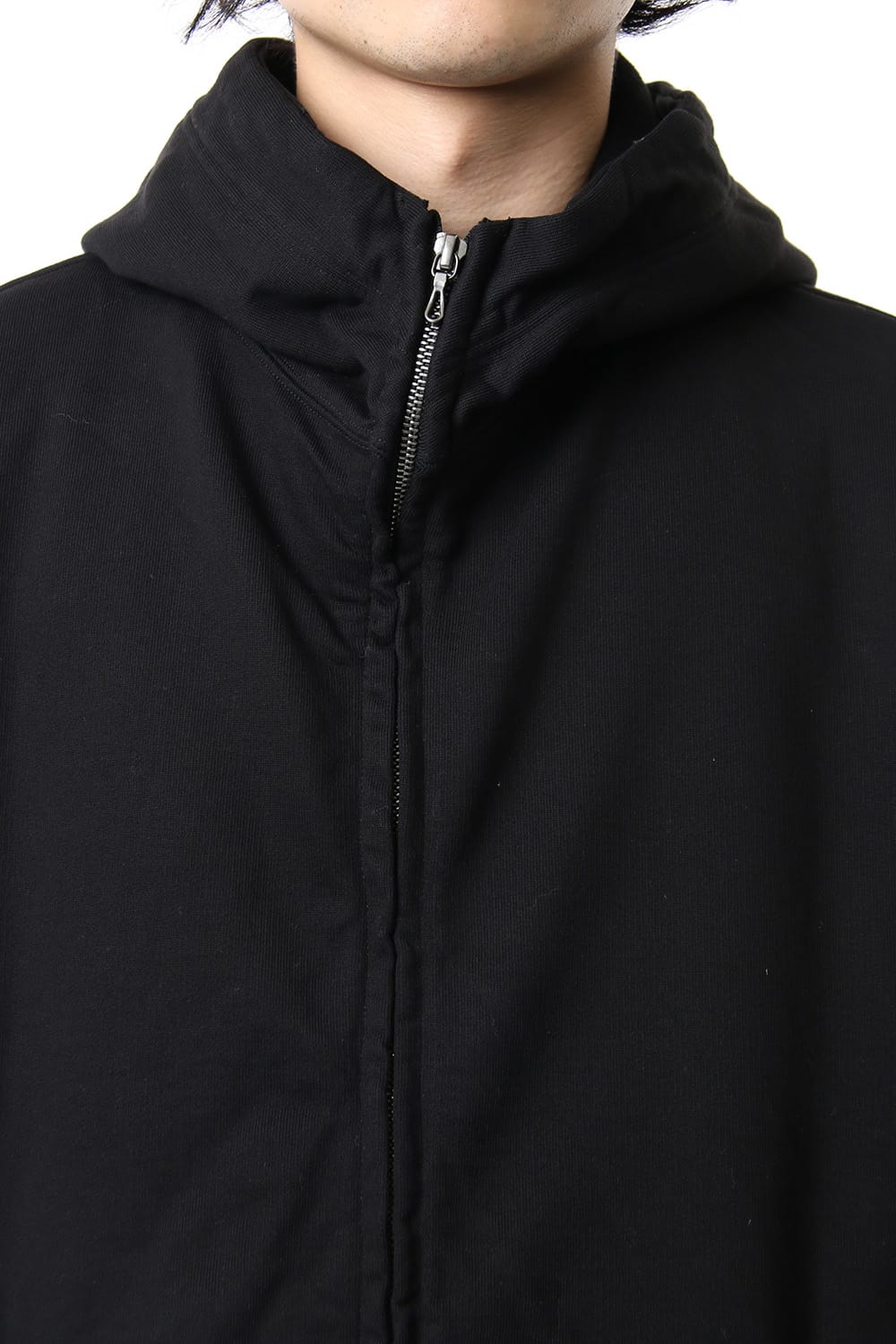 PRINT SEAMED SLEEVE ZIP HOODIE