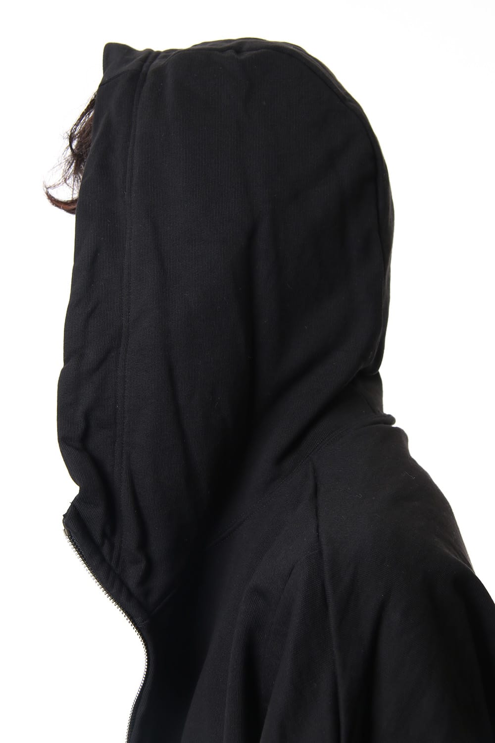 PRINT SEAMED SLEEVE ZIP HOODIE