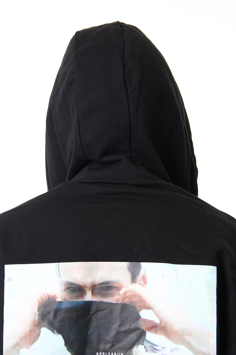 PRINT SEAMED SLEEVE ZIP HOODIE