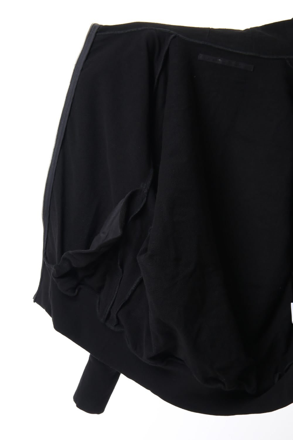 PRINT SEAMED SLEEVE ZIP HOODIE